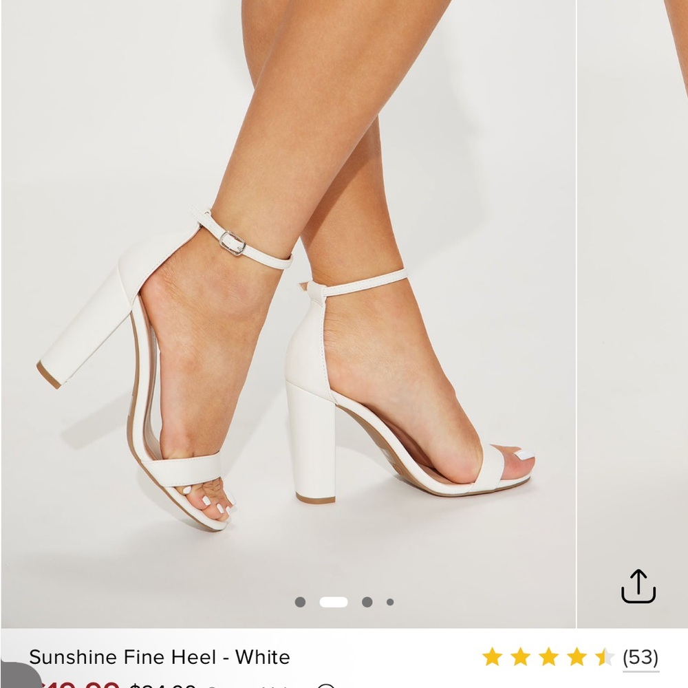 Elegant White Block Heel Sandals